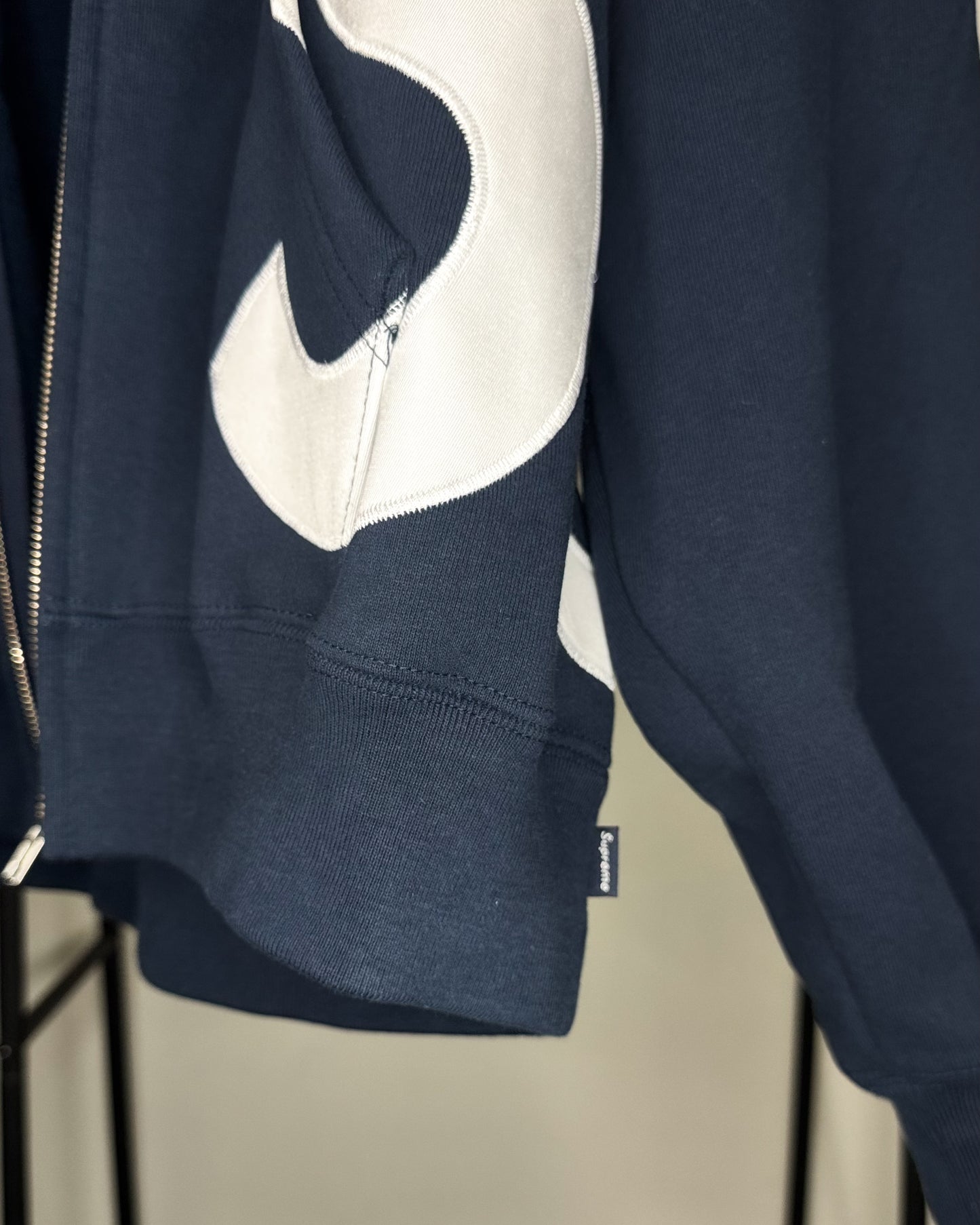 “Big Logo Zip Up” Navy L