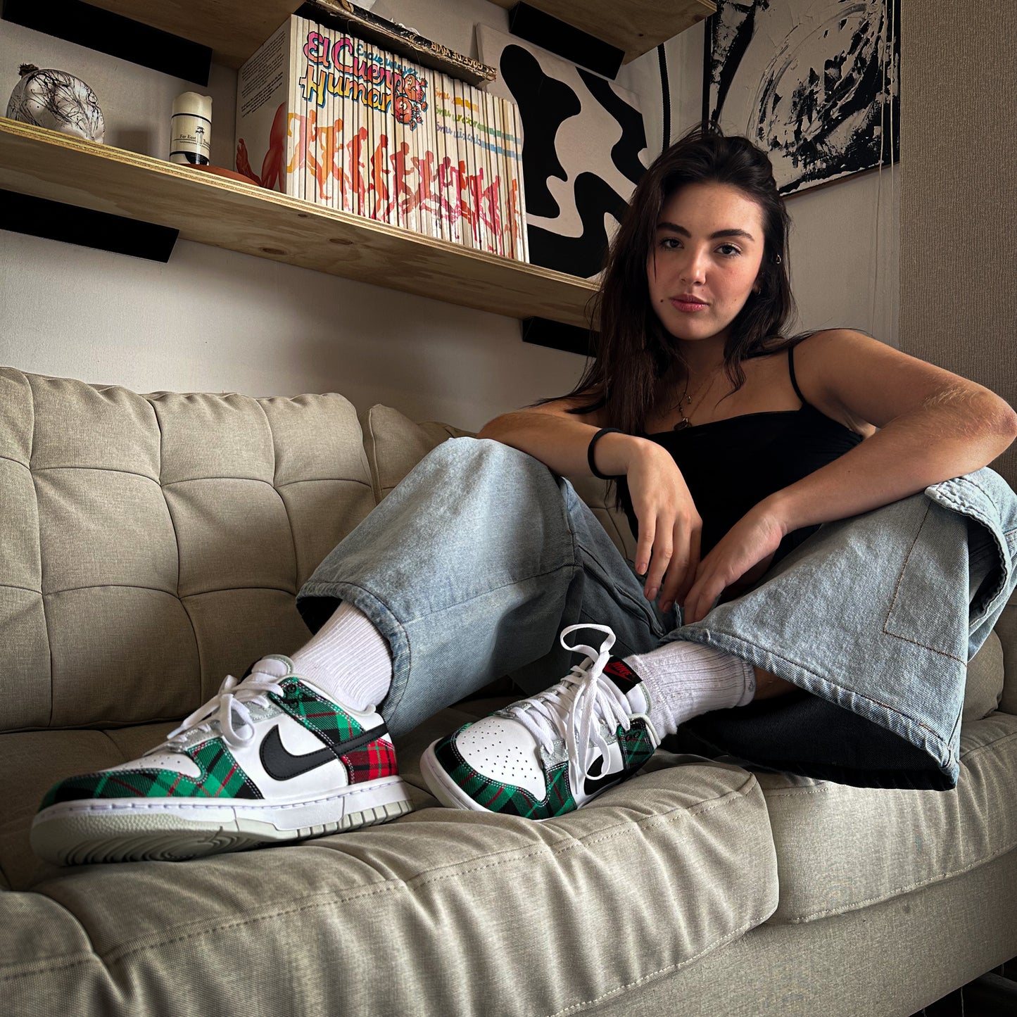 8.5us (10W) Nike Dunk Low “Tartan Plaid”