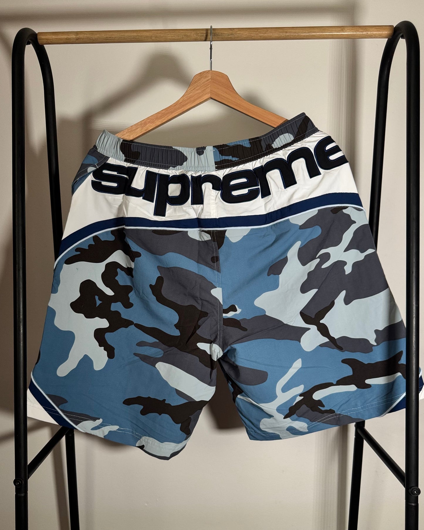 Paneled Water Short Camo Blue M