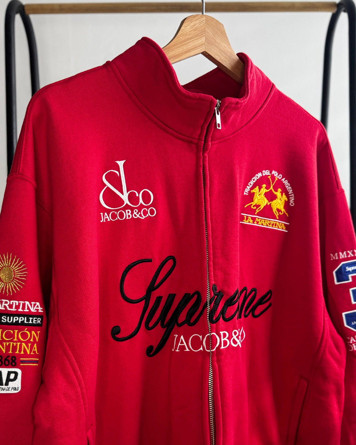 Sweatshirt Zip Up x La Martina x Jacob&Co Red L