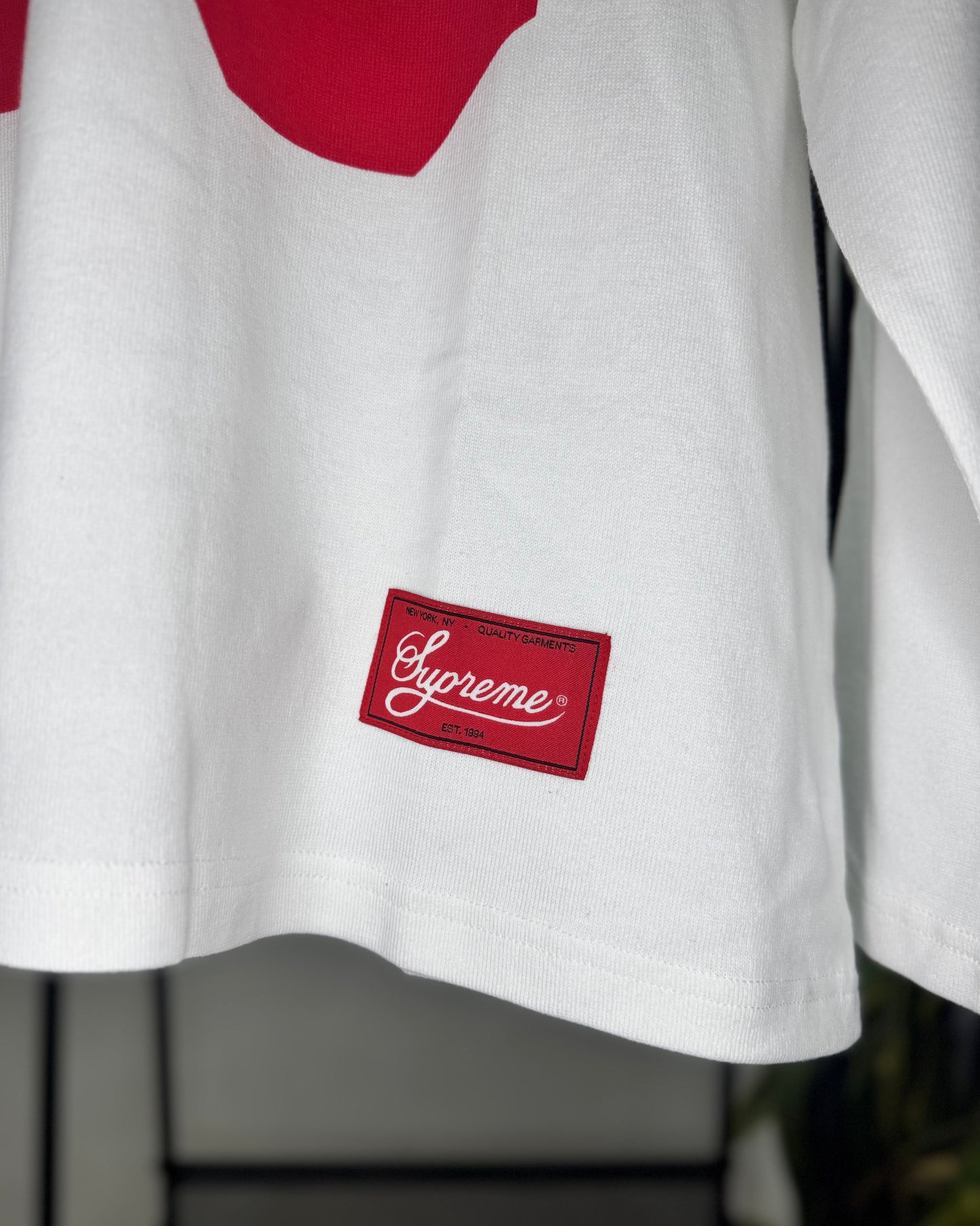 Long Sleeve x Playboy "Football Top" White L