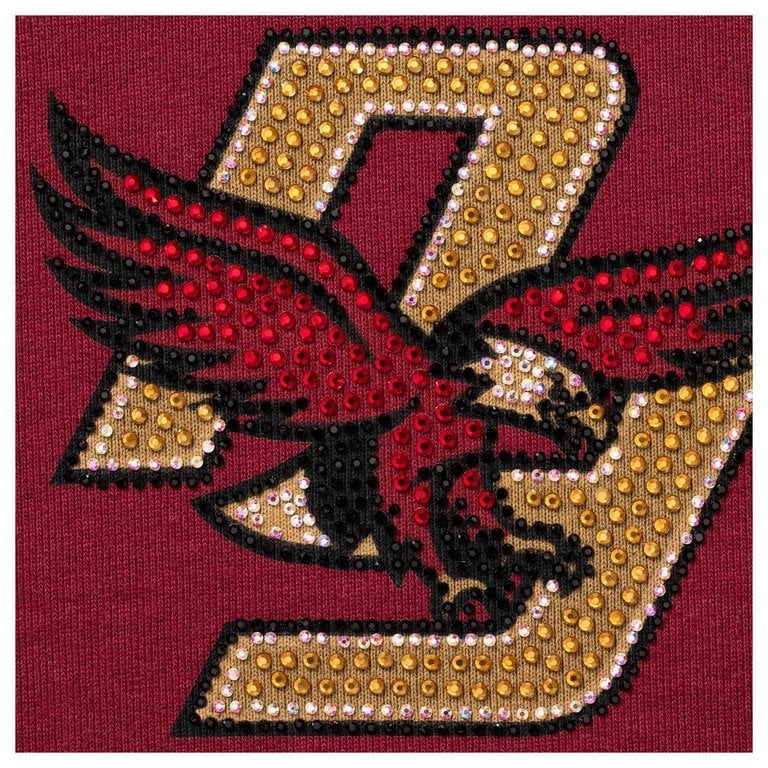 Hoodie ”Rhinestone Eagles" Cardinal L