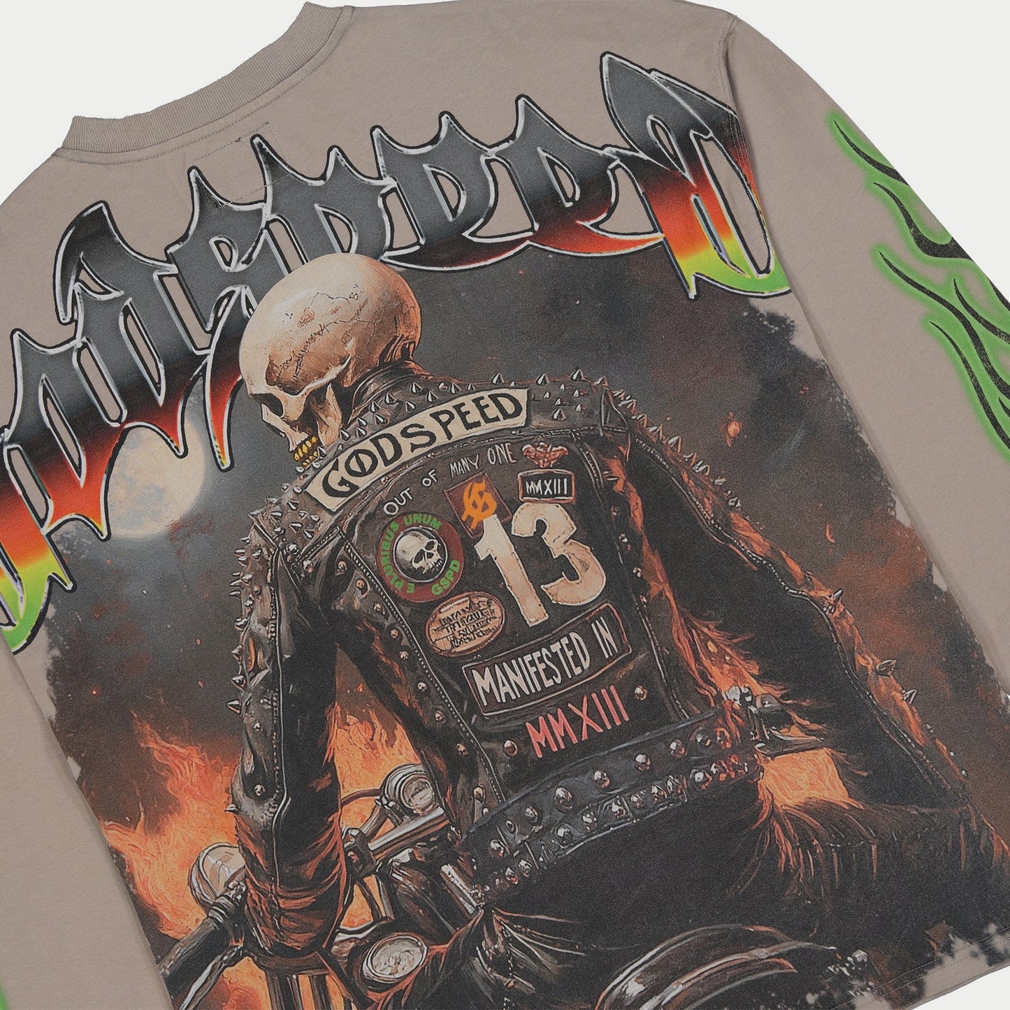 T-Shirt “Biker Nation” LS Grey XL