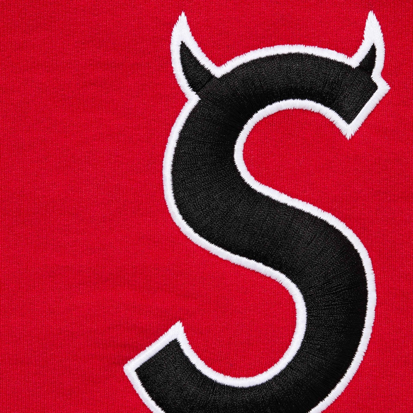 Zip Up Hoodie ”Devil S Logo" Red M