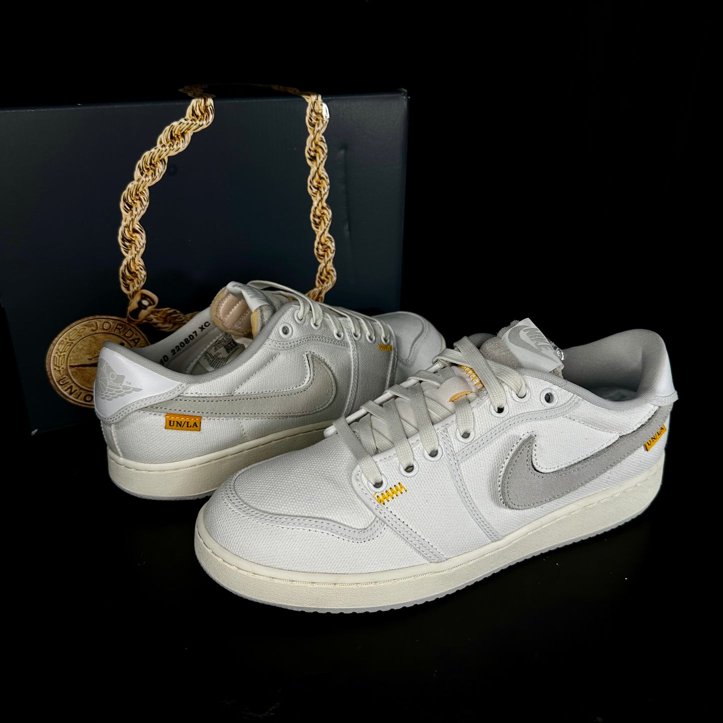 10us Nike Jordan 1 AJKO Low x UNION “White Canvas” 