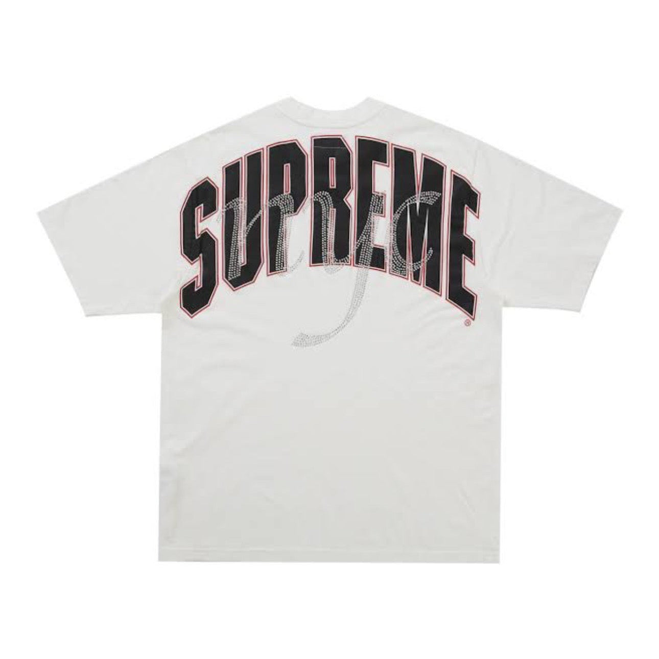 T-shirt “Rhinestone Script" White XL