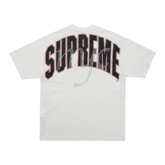 T-shirt “Rhinestone Script" White XL