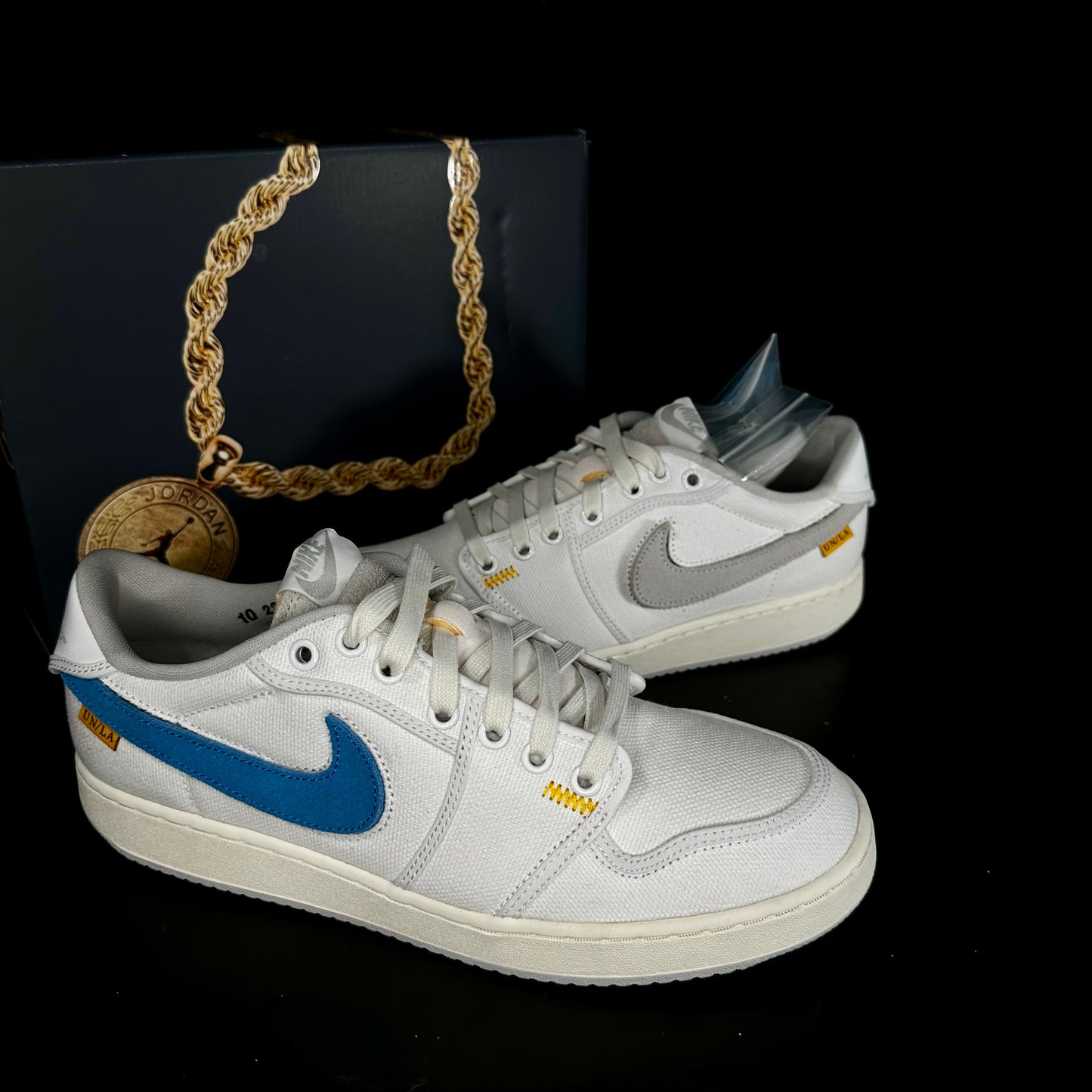 10us Nike Jordan 1 AJKO Low x UNION “White Canvas” 