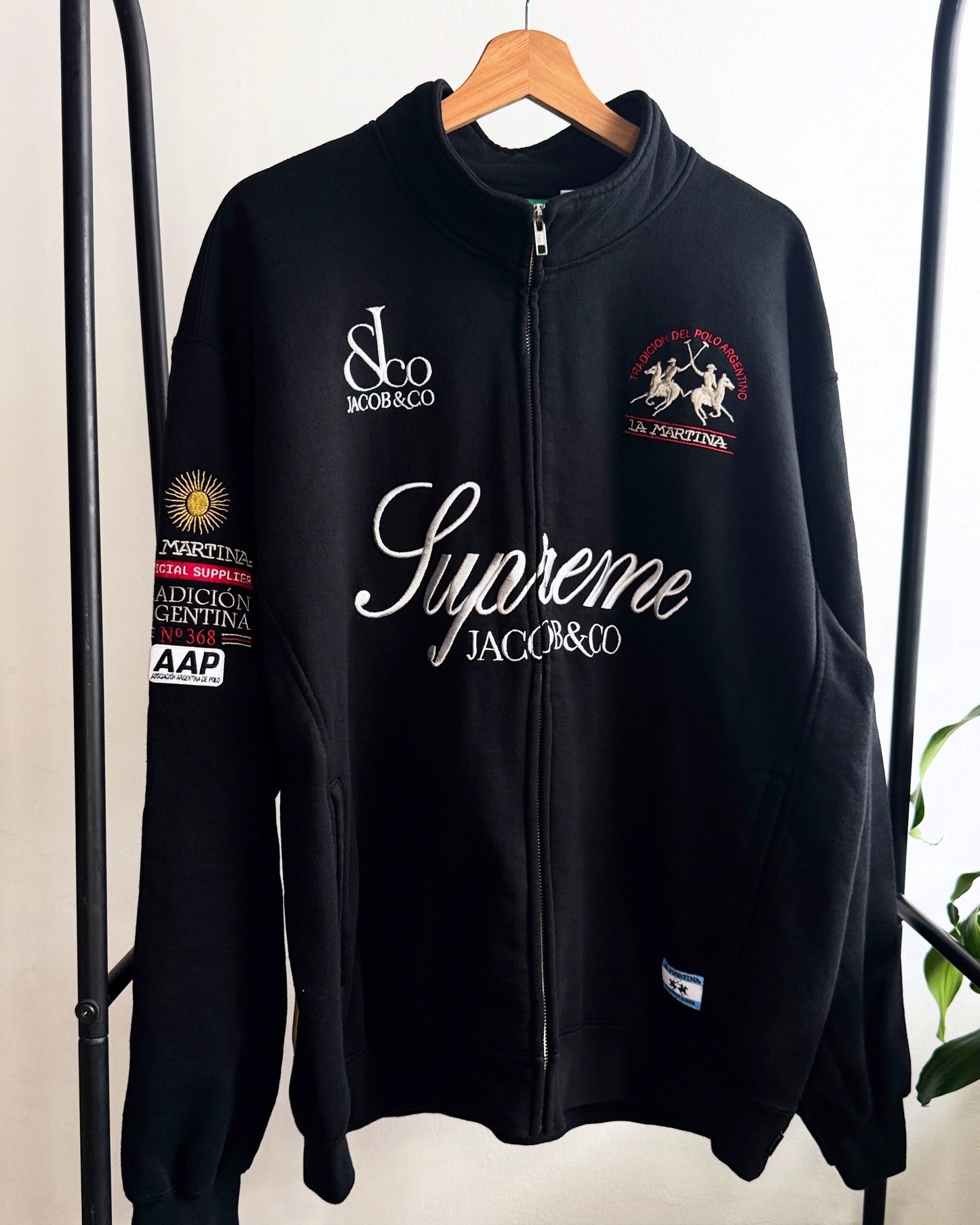 Sweatshirt Zip Up x La Martina x Jacob&Co Black XL