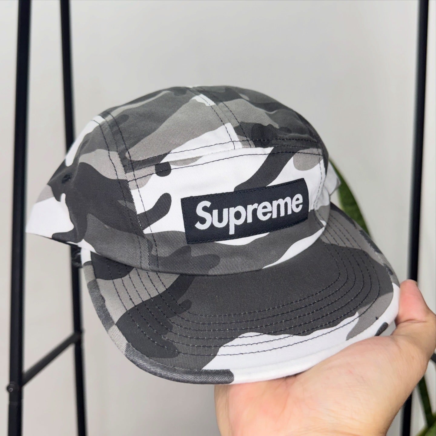 Washed Chino Twill Camp Cap Snow Camo