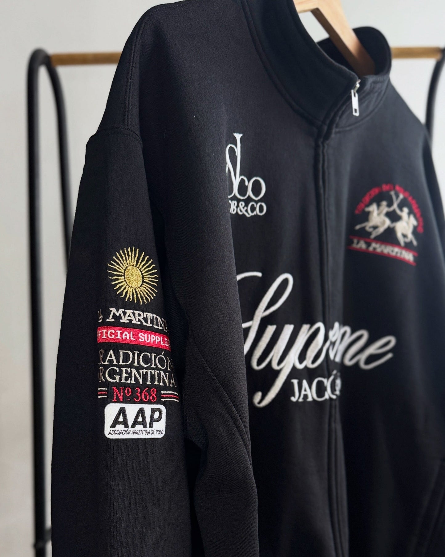 Sweatshirt Zip Up x La Martina x Jacob&Co Black XL
