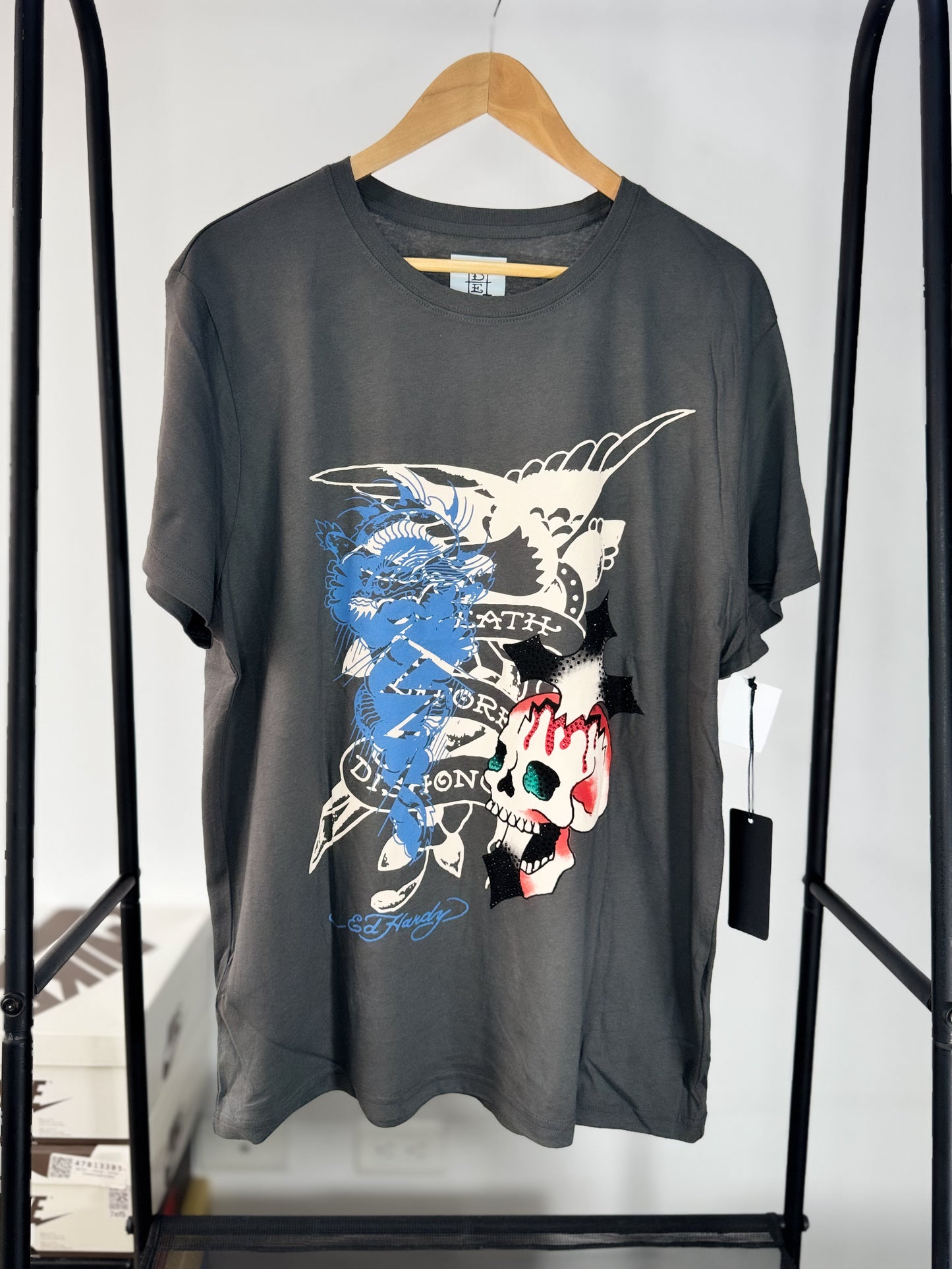 T-Shirt “Eagle Skull” Charcoal L