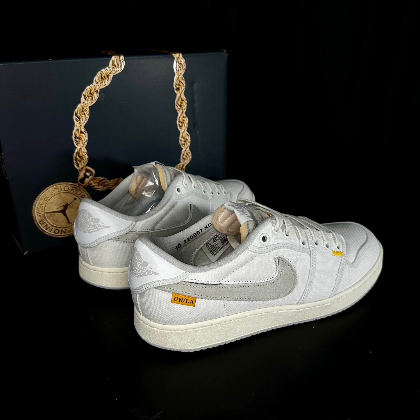 10us Nike Jordan 1 AJKO Low x UNION “White Canvas” 
