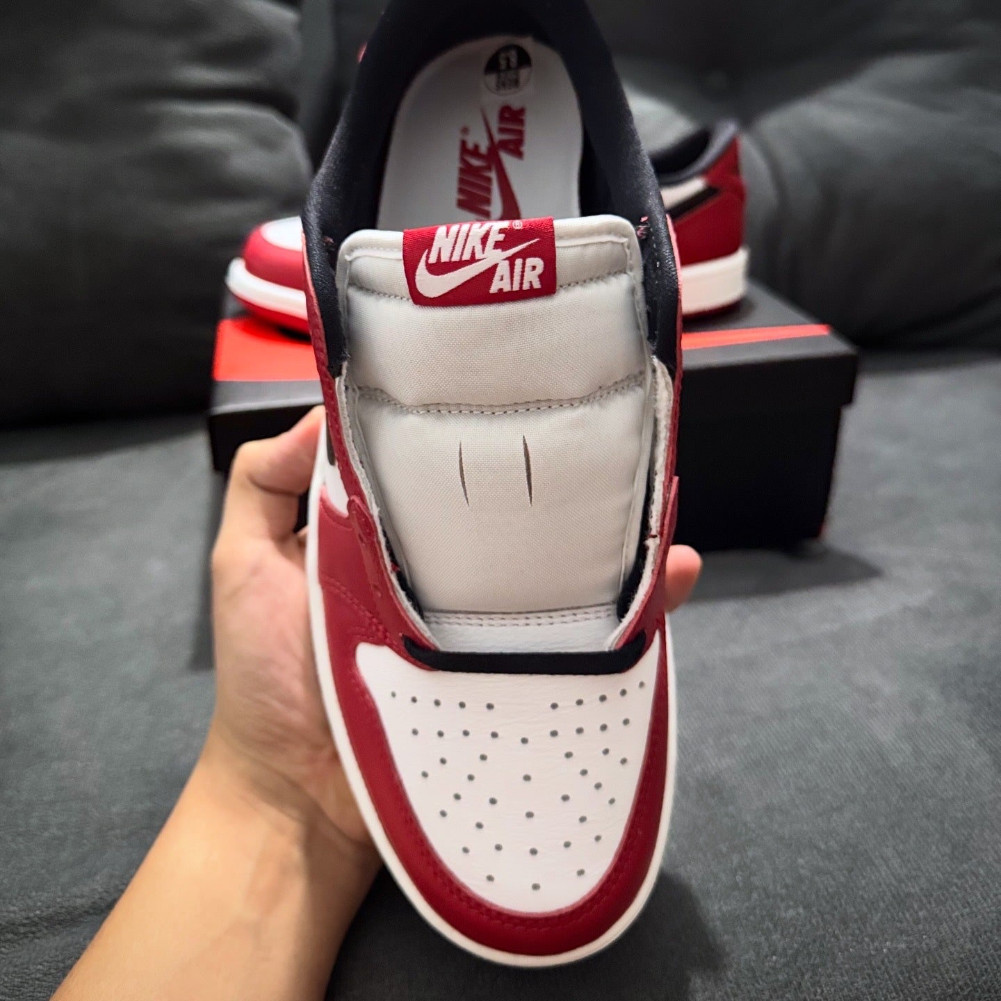 10.5us Nike Jordan 1 Low OG “Black Toe” 