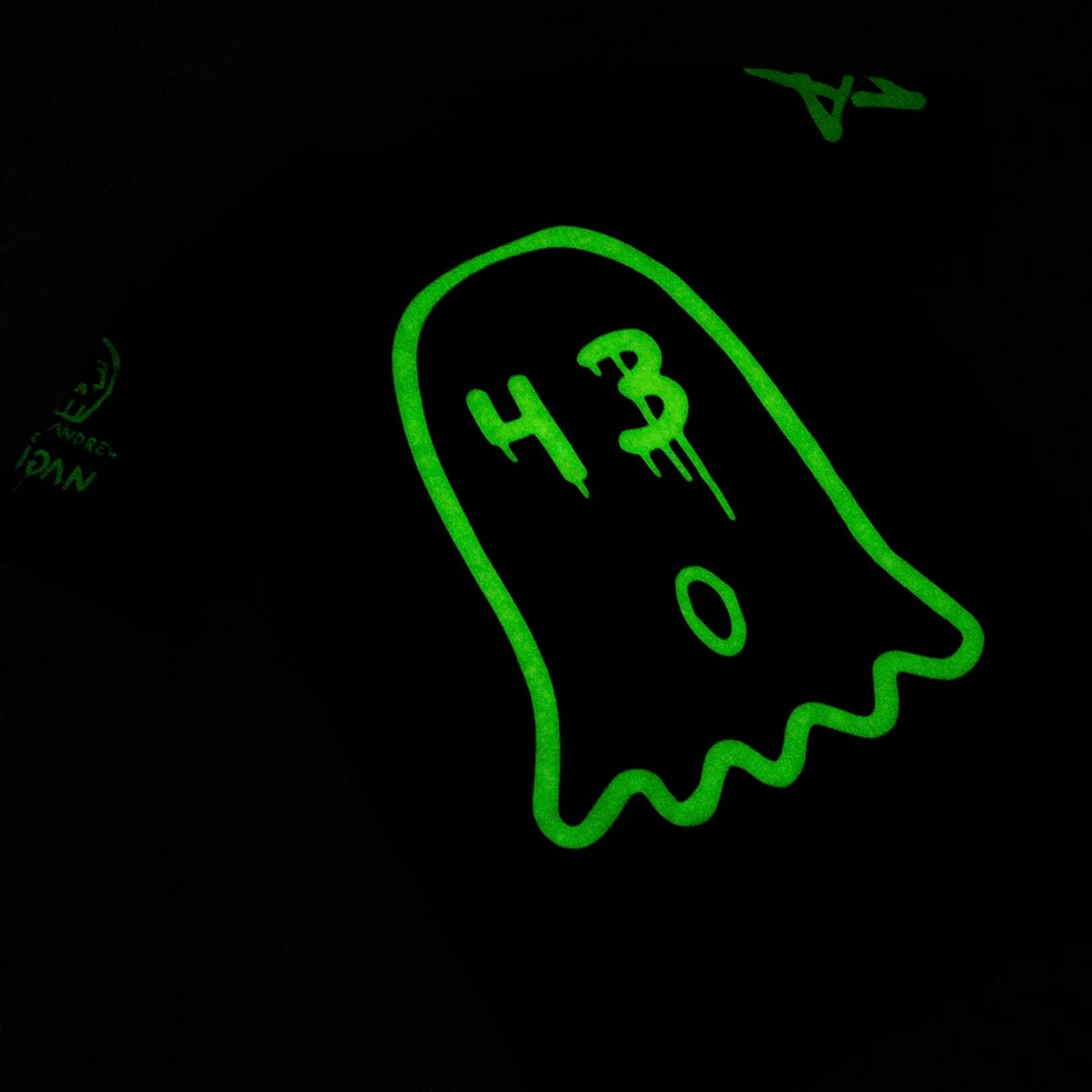 T-Shirt “Big Ghost” Glow in the Dark Black M
