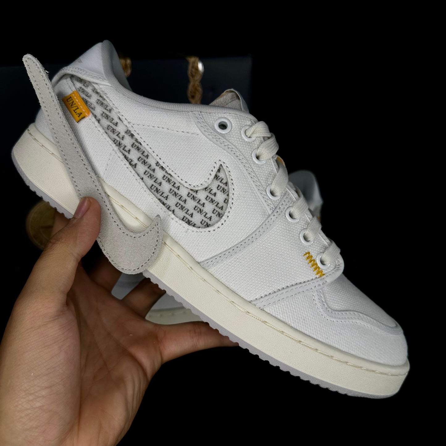 10us Nike Jordan 1 AJKO Low x UNION “White Canvas” 
