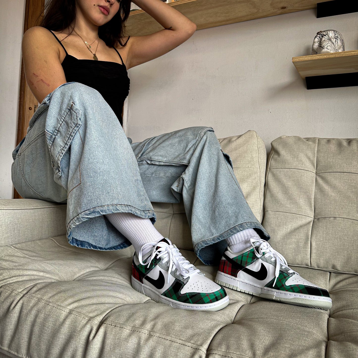 8.5us (10W) Nike Dunk Low “Tartan Plaid” 
