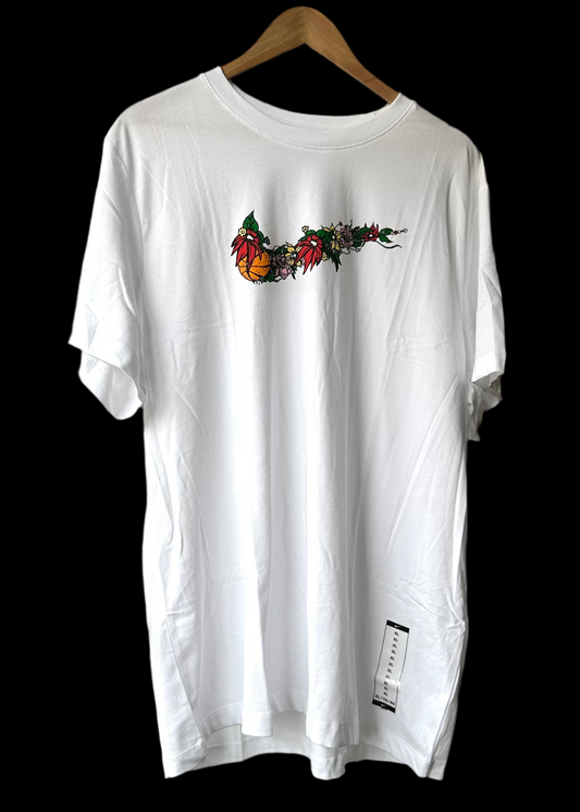 T-Shirt "Floral Swoosh" White XL