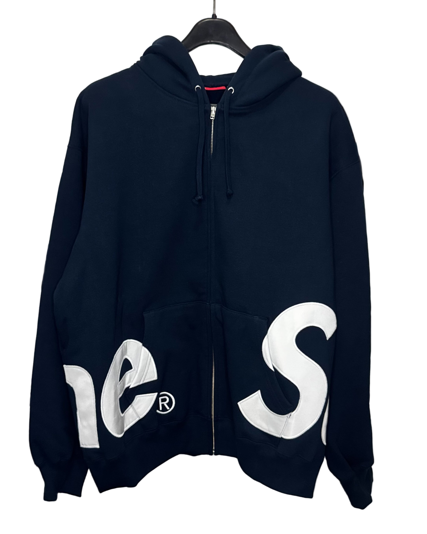 “Big Logo Zip Up” Navy L