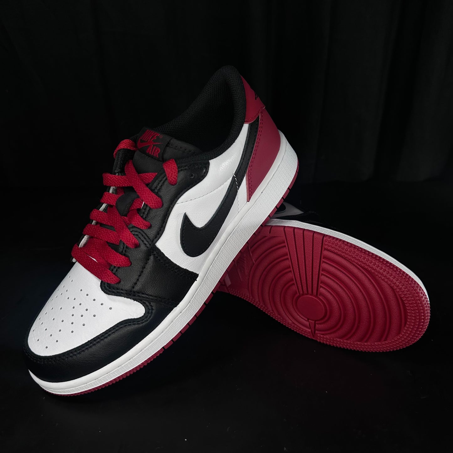 7us (8.5W) Nike Jordan 1 Low OG “Black Toe” GS 
