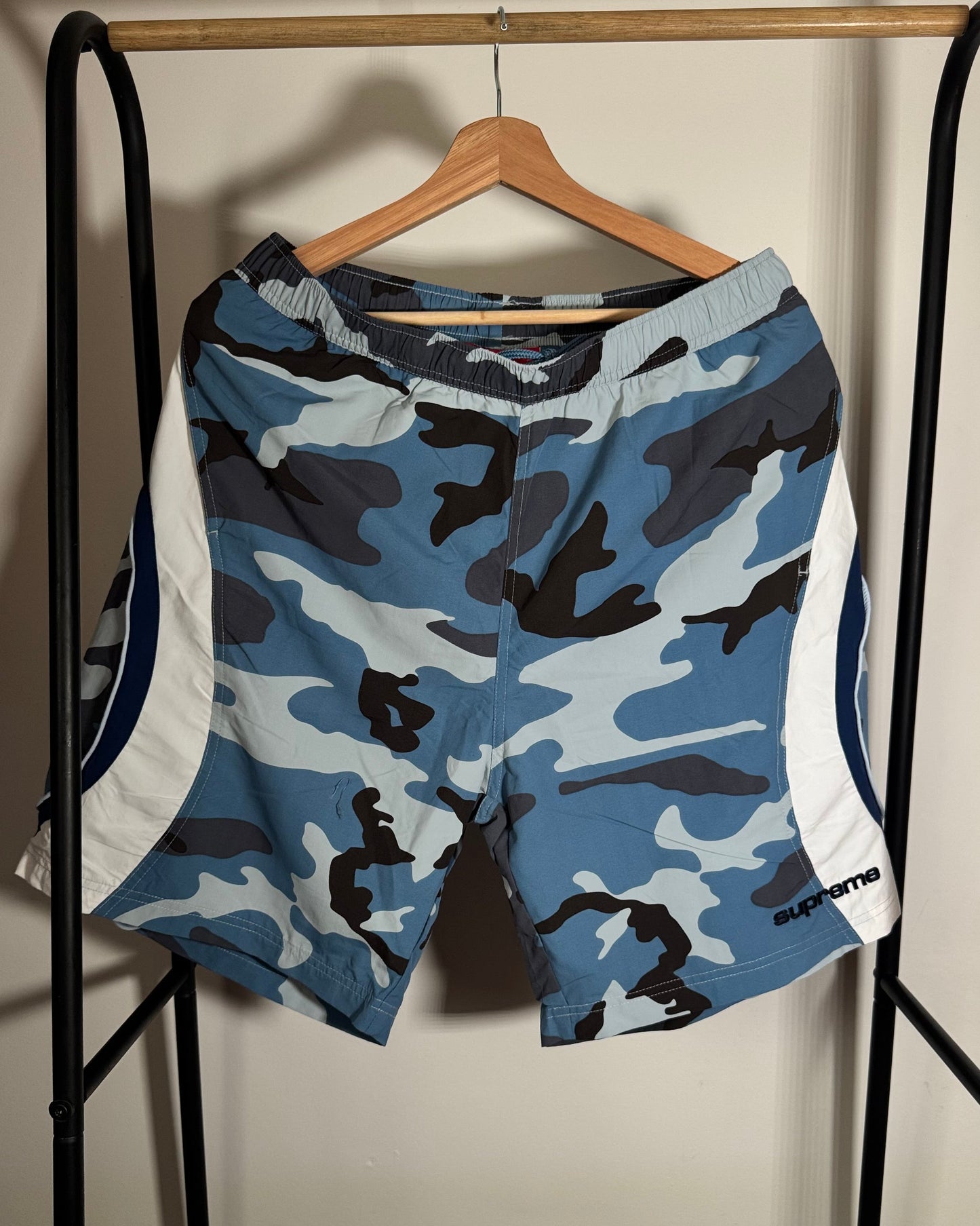 Paneled Water Short Camo Blue M