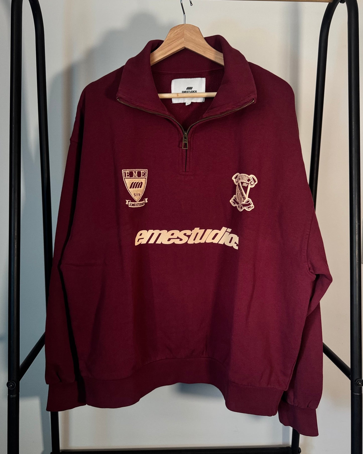 Peak Burgundy Half Zip L