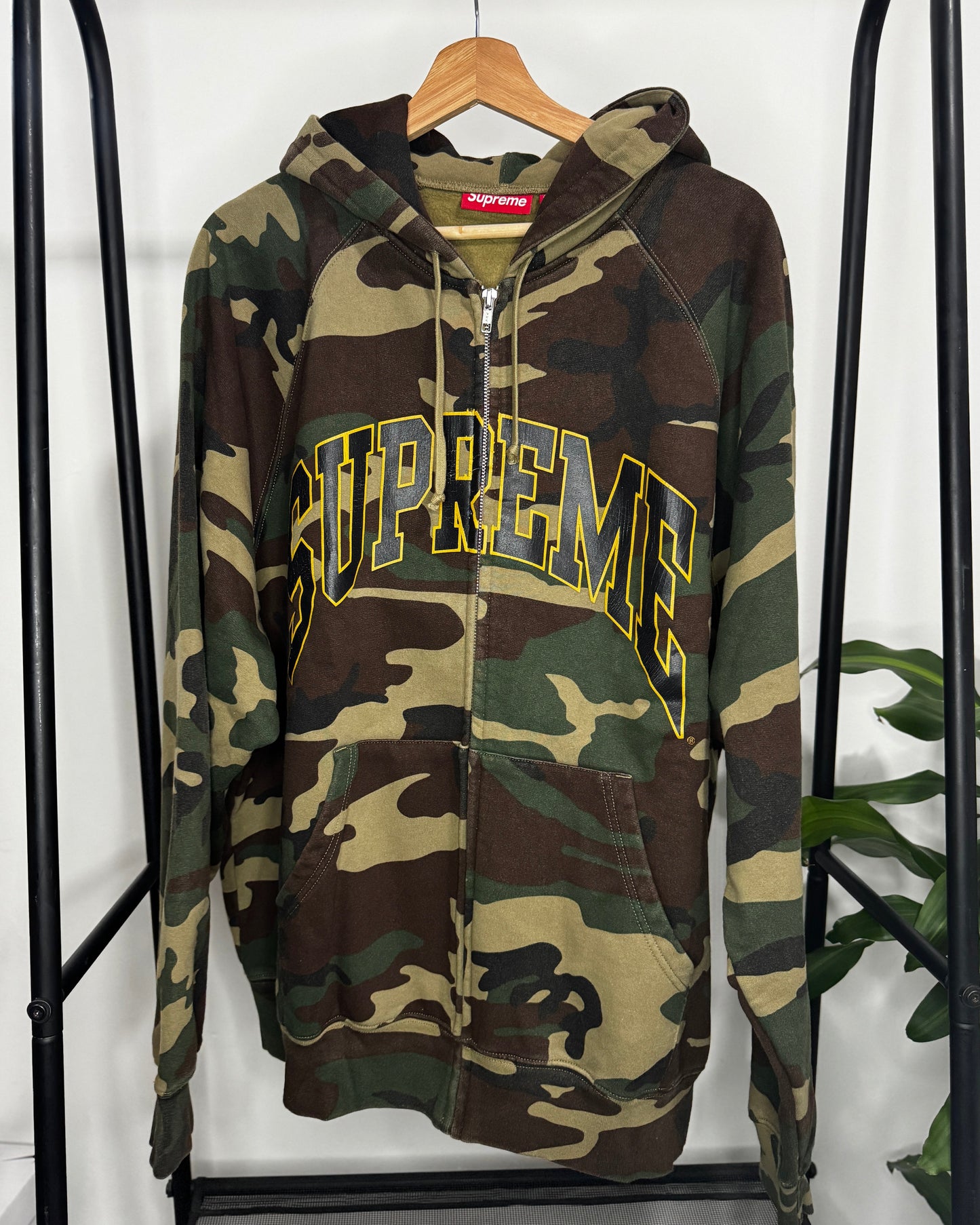 Zip Up Hoodie ”Cracked Zip" Camo XL