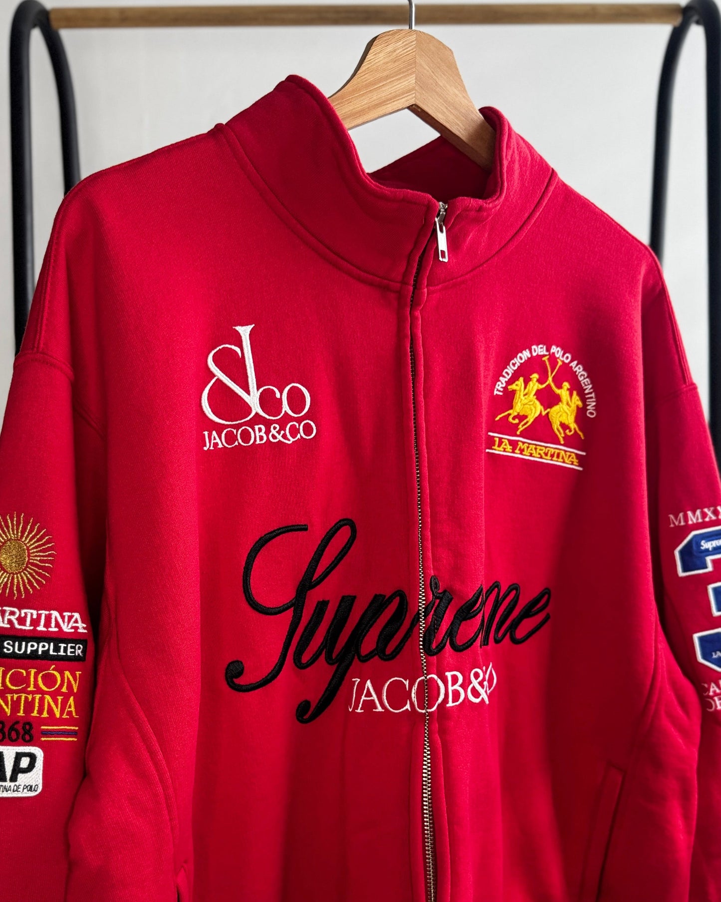 Sweatshirt Zip Up x La Martina x Jacob&Co Red L