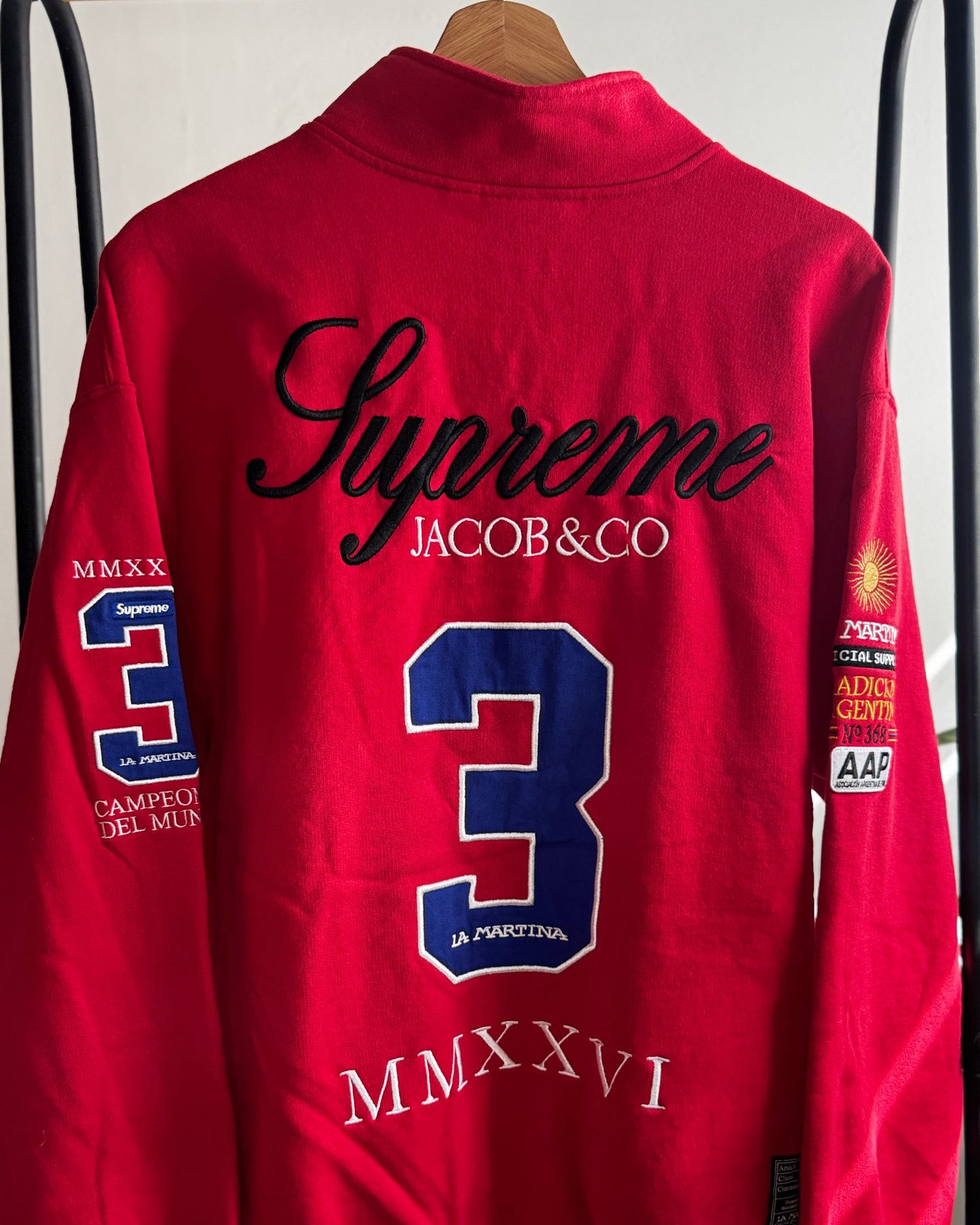 Sweatshirt Zip Up x La Martina x Jacob&Co Red L