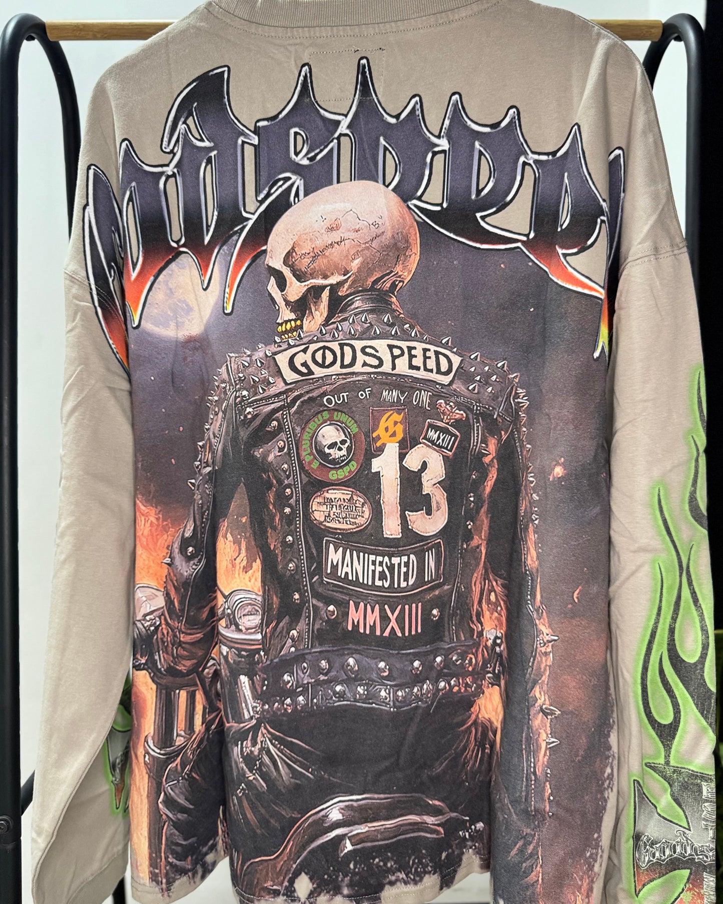 T-Shirt “Biker Nation” LS Grey XL