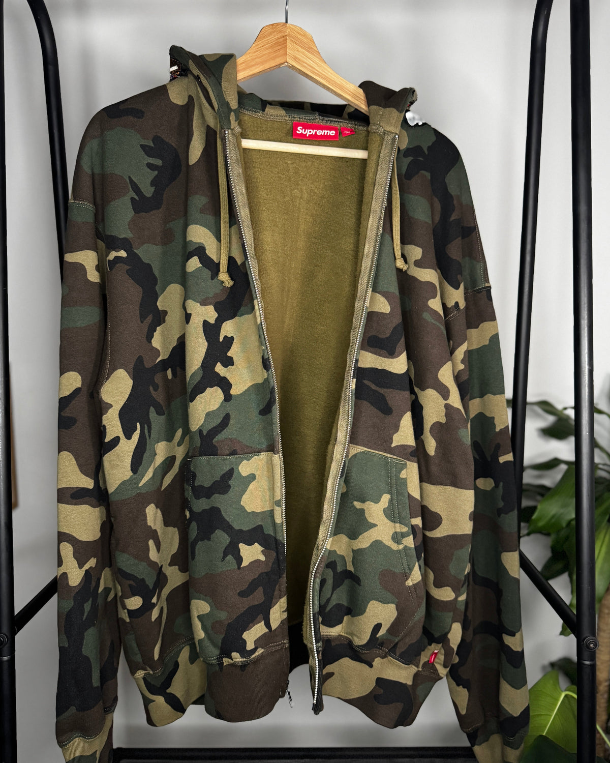 Zip Up Hoodie ”Patches" Camo XL