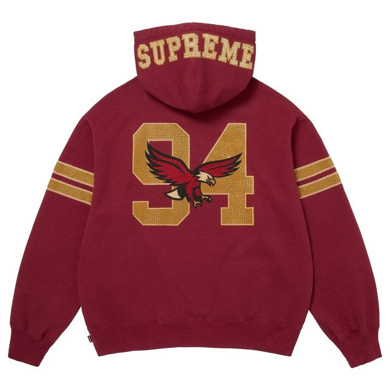 Hoodie ”Rhinestone Eagles" Cardinal L