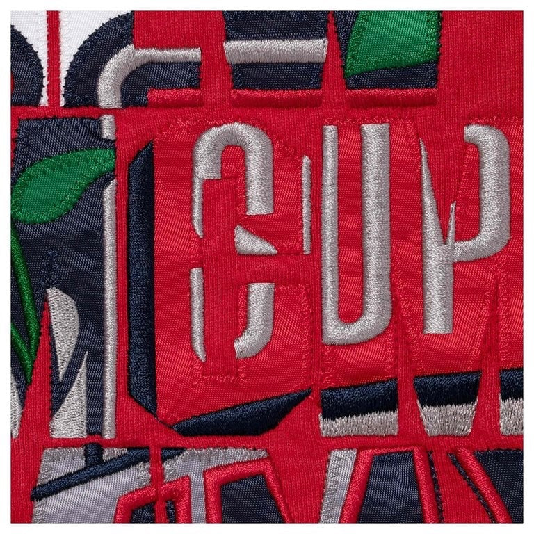 Zip Up Hoodie ”Blessed Appliqué" Red XL