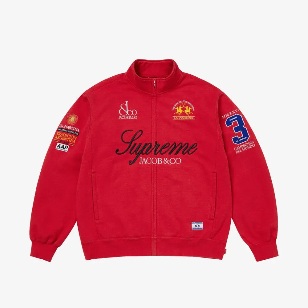 Sweatshirt Zip Up x La Martina x Jacob&Co Red L