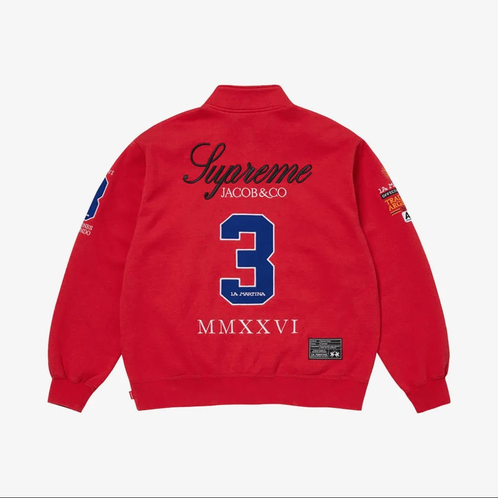Sweatshirt Zip Up x La Martina x Jacob&Co Red L