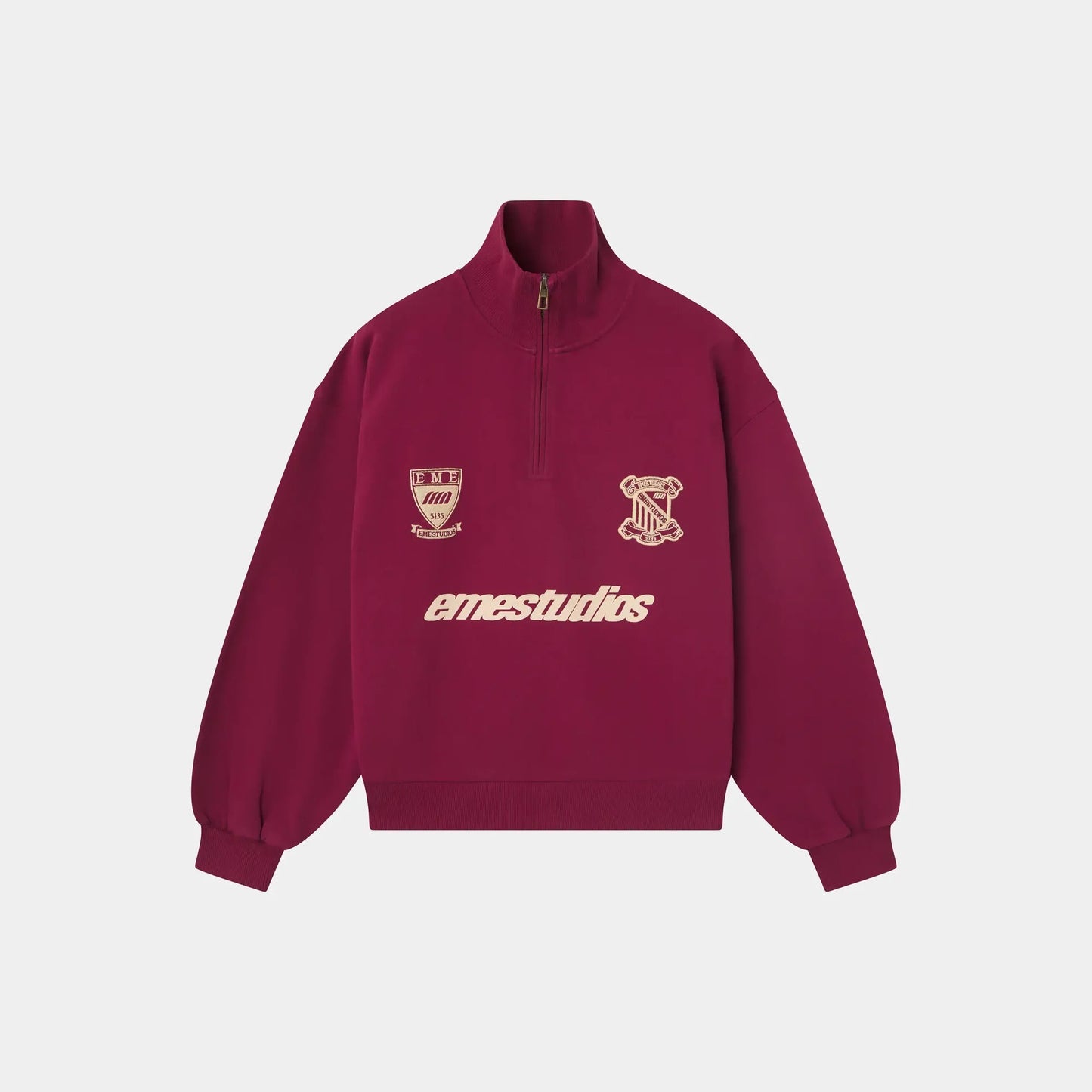 Peak Burgundy Half Zip L