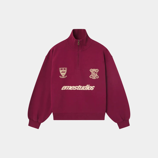 Peak Burgundy Half Zip L