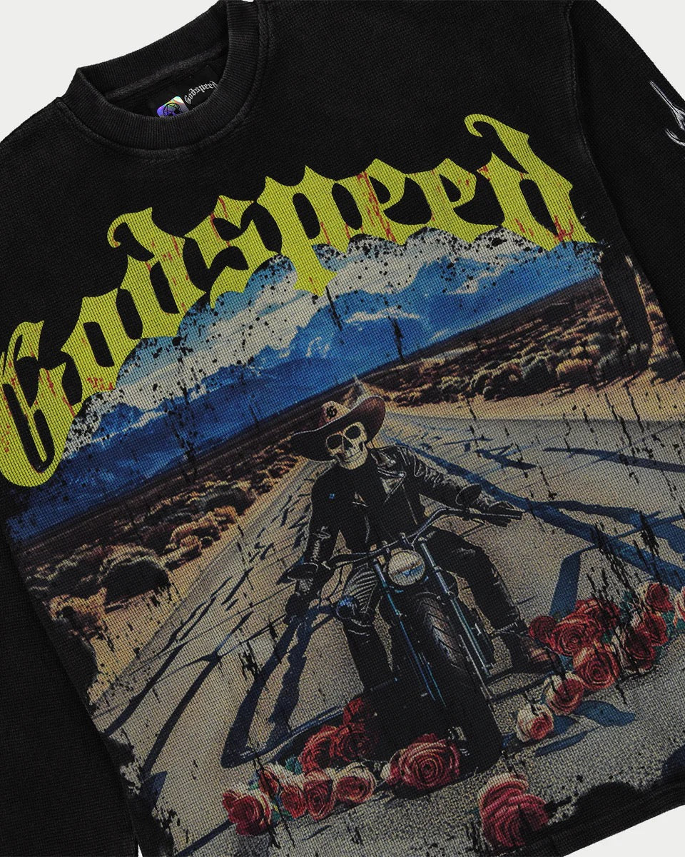 T-Shirt “Long Lonely Road” LS Thermal Black XL