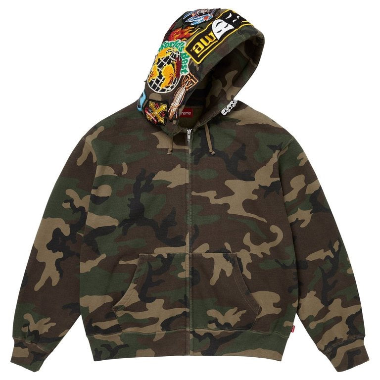 Zip Up Hoodie ”Patches" Camo XL