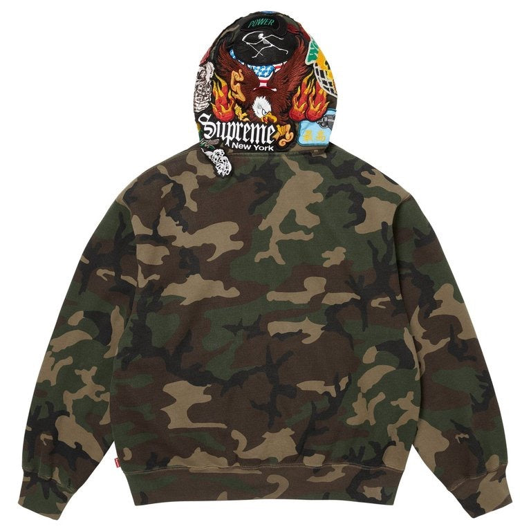 Zip Up Hoodie ”Patches" Camo XL
