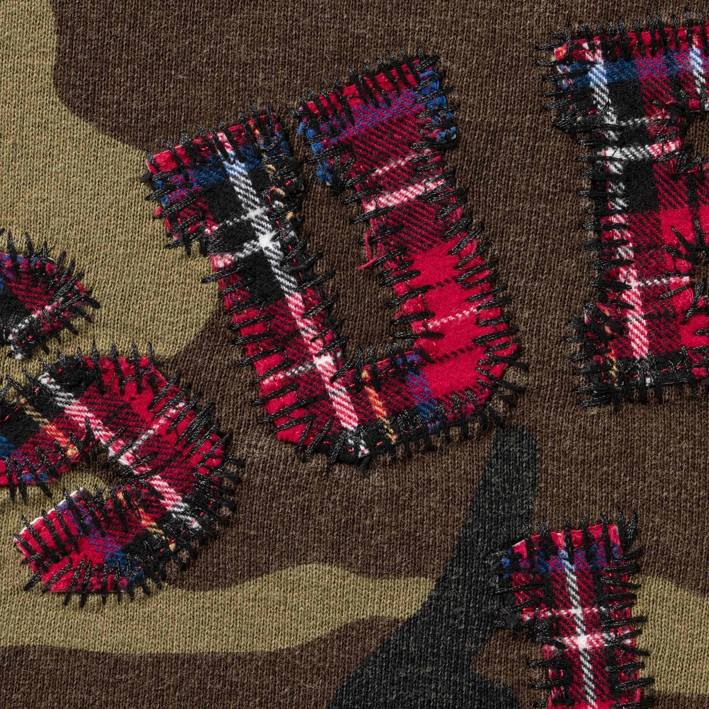 Plaid Arc Crewneck Camo XL