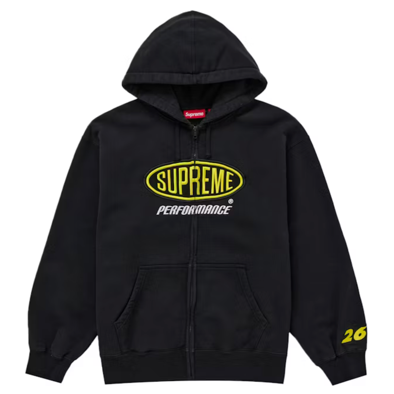 Zip Up Hoodie ”Performance" Black XL