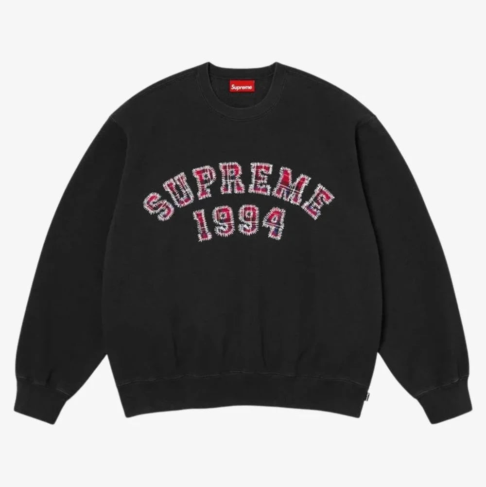 Plaid Arc Crewneck Black L
