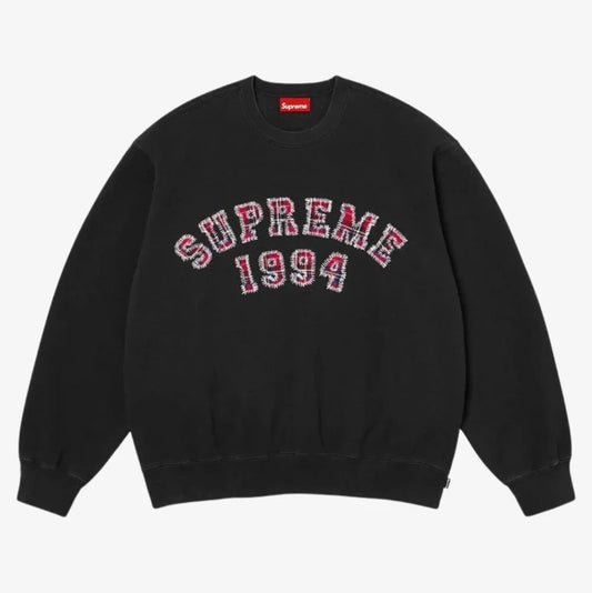 Plaid Arc Crewneck Black L
